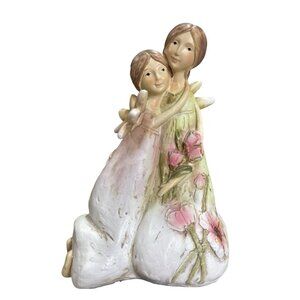 Dicksons Embracing Mother and Daughter Resin Decorative Tabletop Figurine 6' X 5